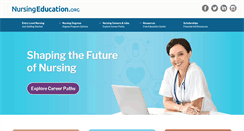 Desktop Screenshot of nursingeducation.com
