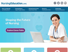 Tablet Screenshot of nursingeducation.com